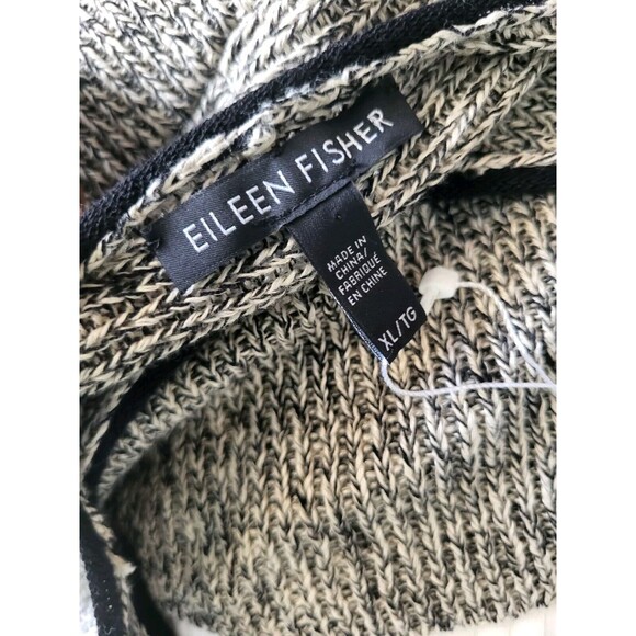 Eileen Fisher Hi-Lo V-Neck Knitted Box Top Sweater Size Xl - Picture 4 of 9